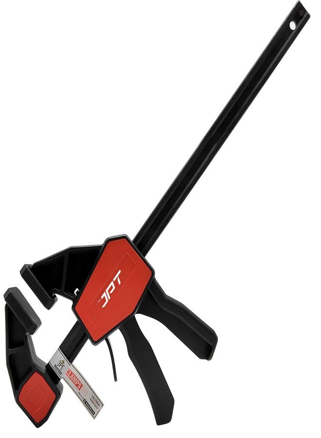 JPT مشابك قضبان JPT Pro Series سريعة التثبيت مقاس 18 بوصة | نطاق تثبيت 300 مم | مشابك خشبية بيد واحدة مع زناد تحرير سريع | مجموعة مشابك F شديدة التحمل | قوة تحمل 155 رطلاً | أعمال النجارة، النجارة اليدوية، الأعمال اليدوية - Image 1